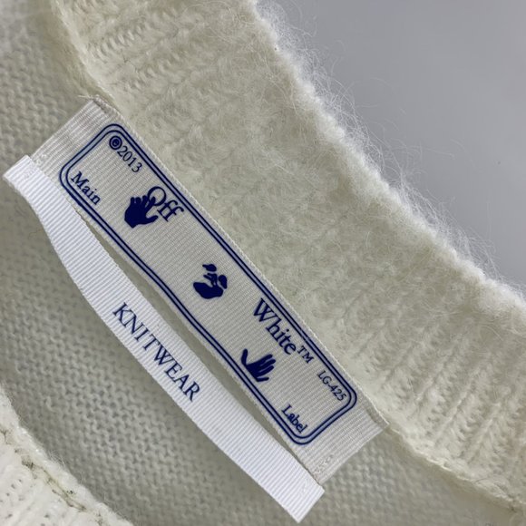 Off-White Classic Cross Arrows Loose Slouchy Green Sweater - Picture 6 of 9